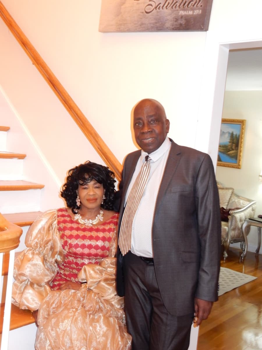 Ben and Bukola at home.
