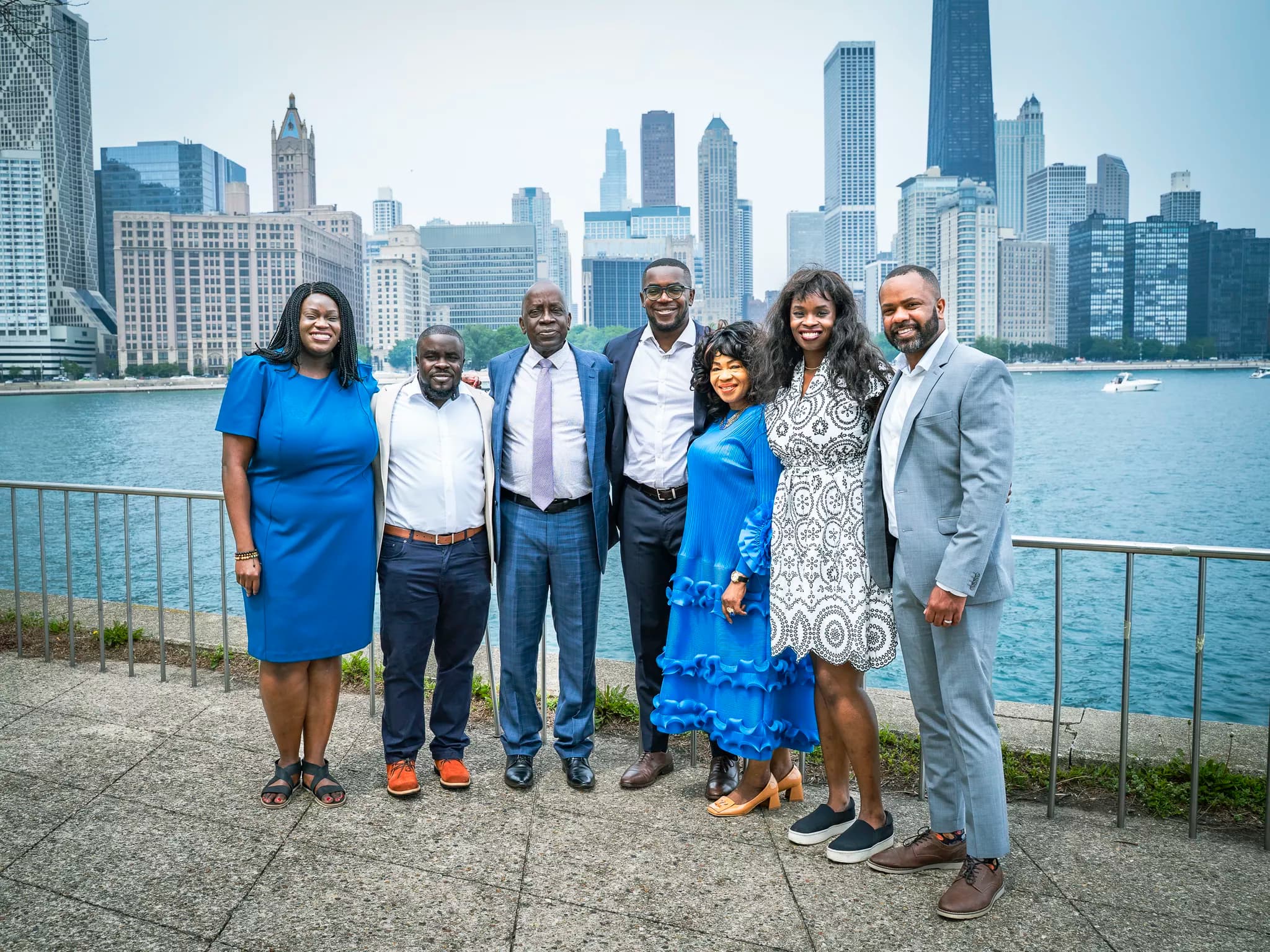The Oyekunle family together in Chicago.