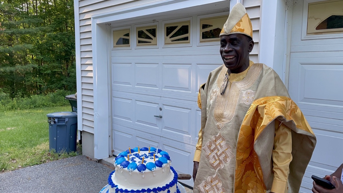 Ben with his birthday cake.