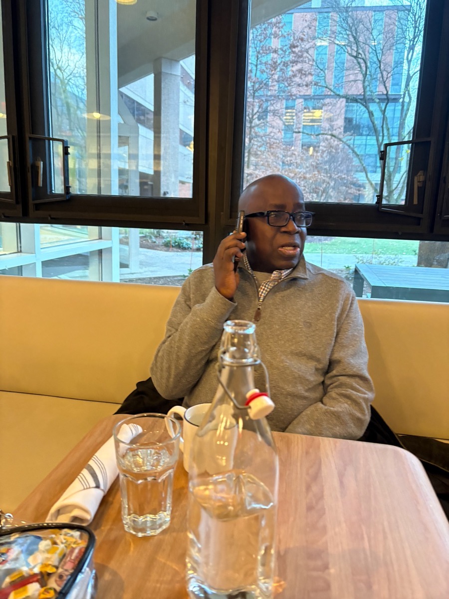 Ben at a restaurant.