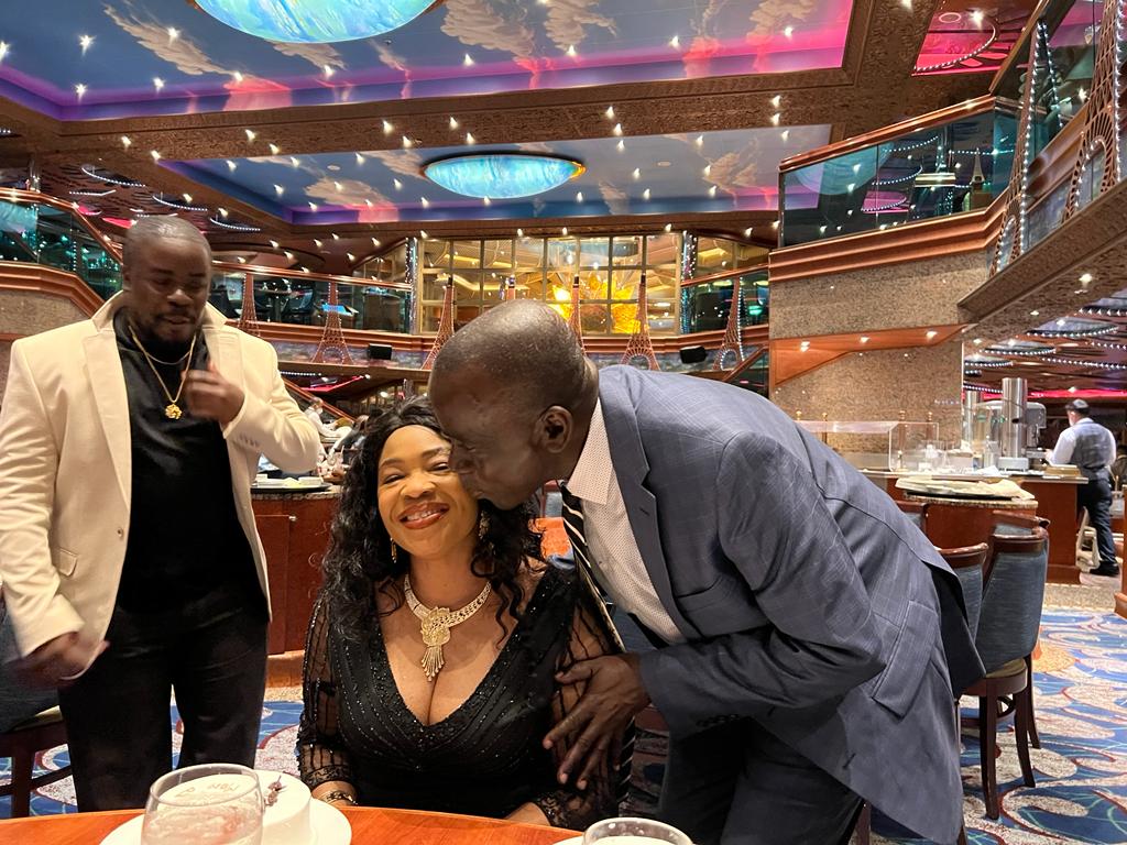Ben and Bukola on the cruise.