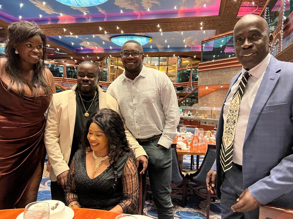 Family dinner on the cruise.